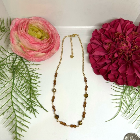 NEW⚜️Chocolate Freshwater Pearl Choker Hand Linked Necklace - Picture 4 of 5